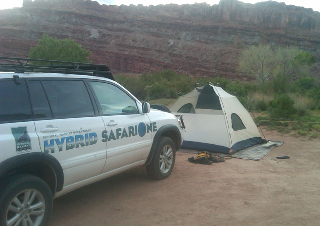 On his adventures in the southwest Ben always takes Natural Habitat's 'SafariOne', the world's first hybrid safari truck!